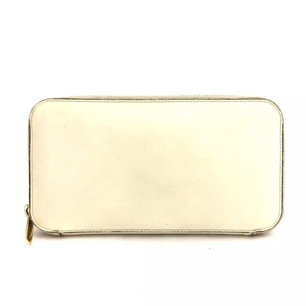 Valextra Leather Zip Around Long Wallet/4W2202